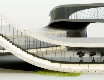 Здание в форме ленты Мёбиуса, напечатанное 3D принтером