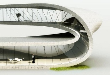 Здание в форме ленты Мёбиуса, созданное 3D принтером